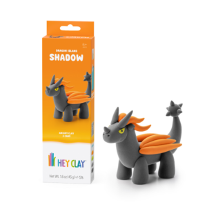 Hey Clay - Modelling Air-Dry Clay with Fun Interactive App - Shadow, Series Dragon Island, 3 cans