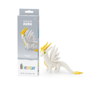 Hey Clay - Modelling Air-Dry Clay with Fun Interactive App - Aura, Series Dragon Island, 3 cans