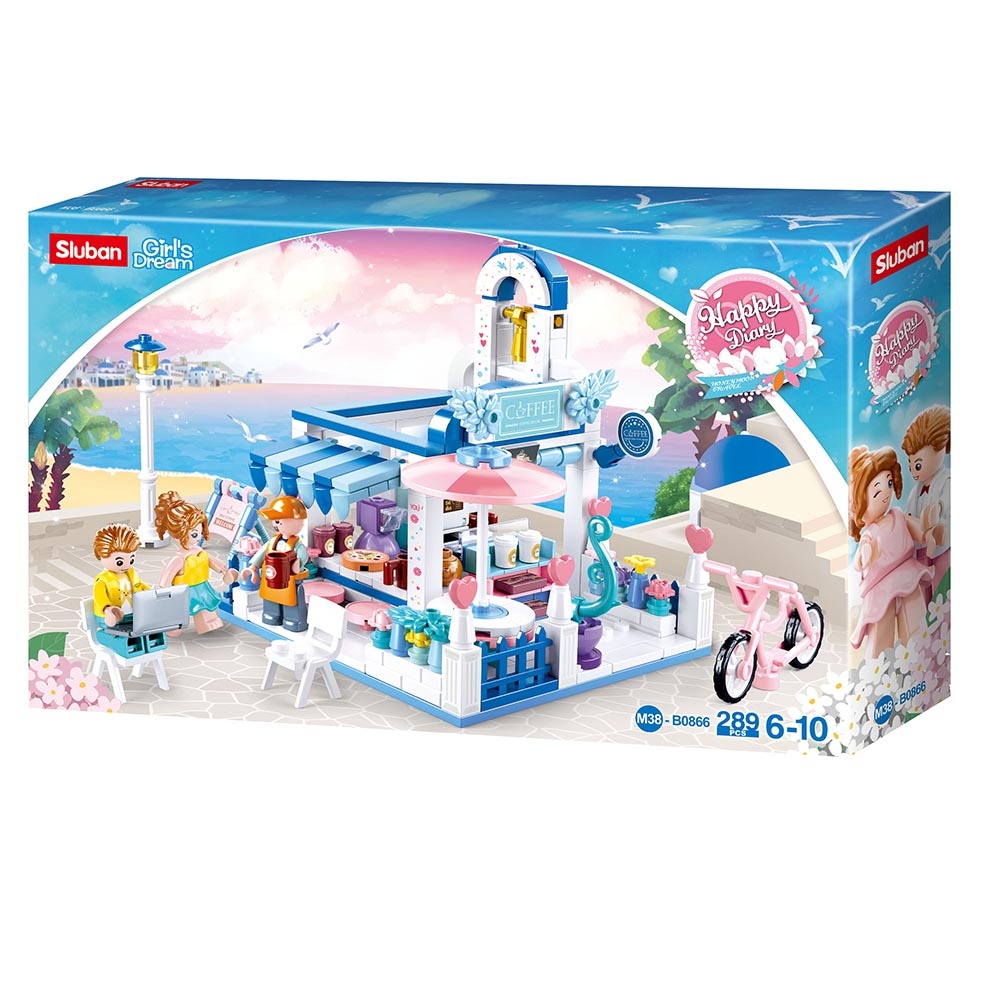 Sluban Building Set: Girls Dream - Coffee Shop - 289pcs
