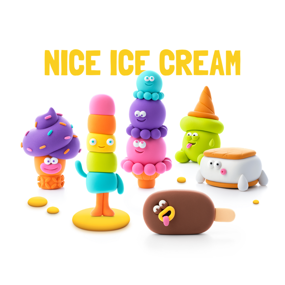Hey Clay - Modelling Air-Dry Clay with Fun Interactive App - Choco Pop, Series Nice Ice Cream, 3 cans - Image 6
