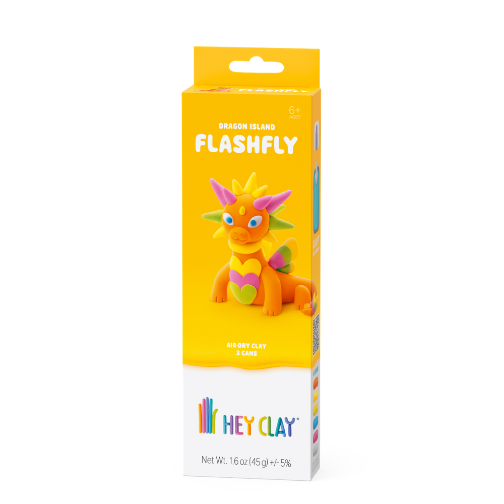 Hey Clay - Modelling Air-Dry Clay with Fun Interactive App - Flashfly, Series Dragon Island, 3 cans - Image 5