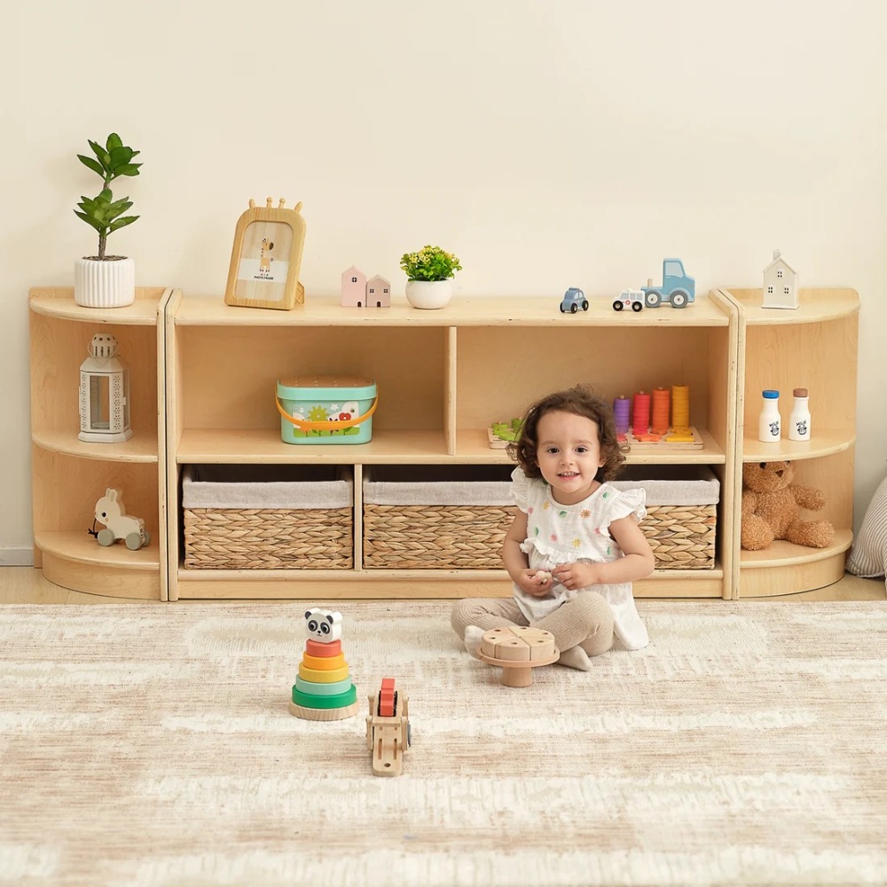 TookyToy - Wooden Shelf and Toy Storage for Kids Room: Plywood 114x60cm - Image 3