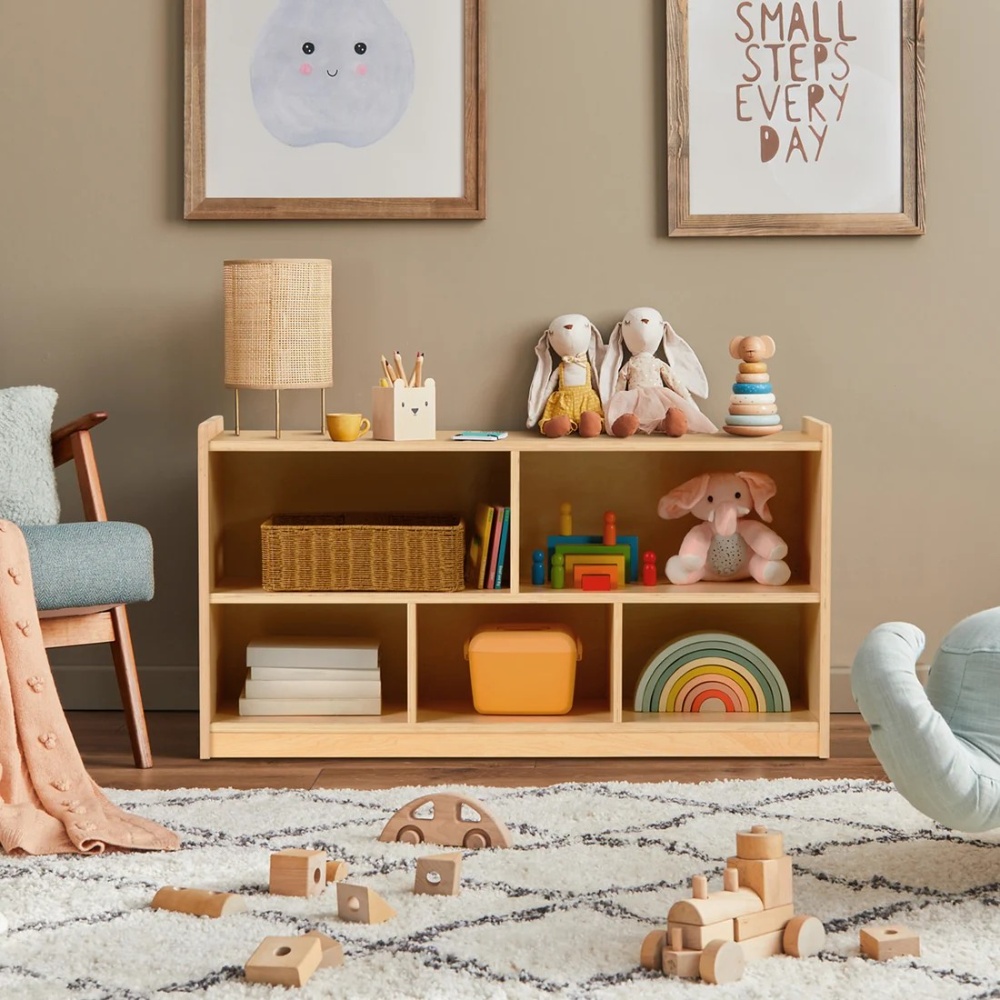 TookyToy - Wooden Shelf and Toy Storage for Kids Room: Plywood 114x60cm - Image 2