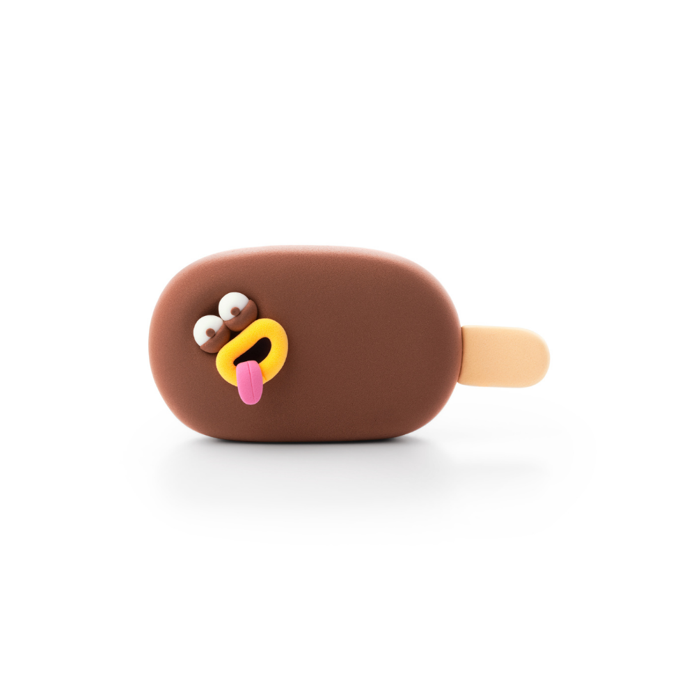 Hey Clay - Modelling Air-Dry Clay with Fun Interactive App - Choco Pop, Series Nice Ice Cream, 3 cans - Image 3