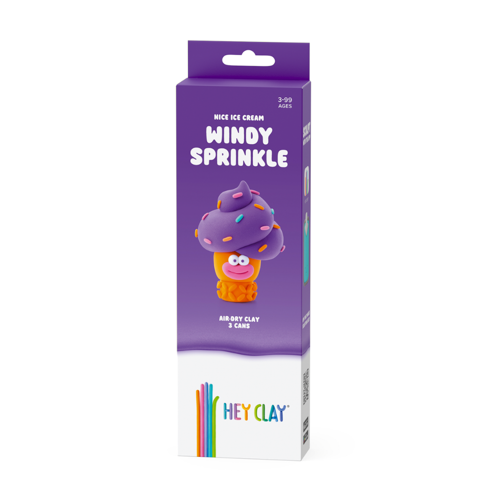 Hey Clay - Modelling Air-Dry Clay with Fun Interactive App - Windy Sprinkle, Series Nice Ice Cream, 3 cans - Image 5