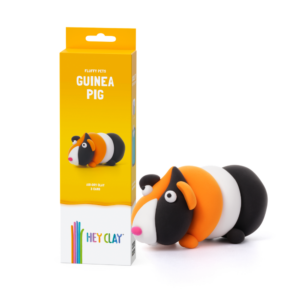 Hey Clay - Modelling Air-Dry Clay with Fun Interactive App - Guinea Pig, series Fluffy Pets, 3 cans