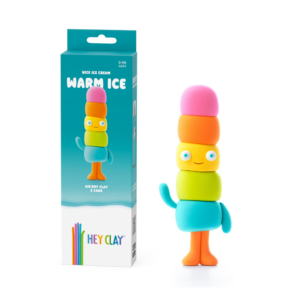 Hey Clay - Modelling Air-Dry Clay with Fun Interactive App - Warm Ice, Series Nice Ice Cream, 3 cans