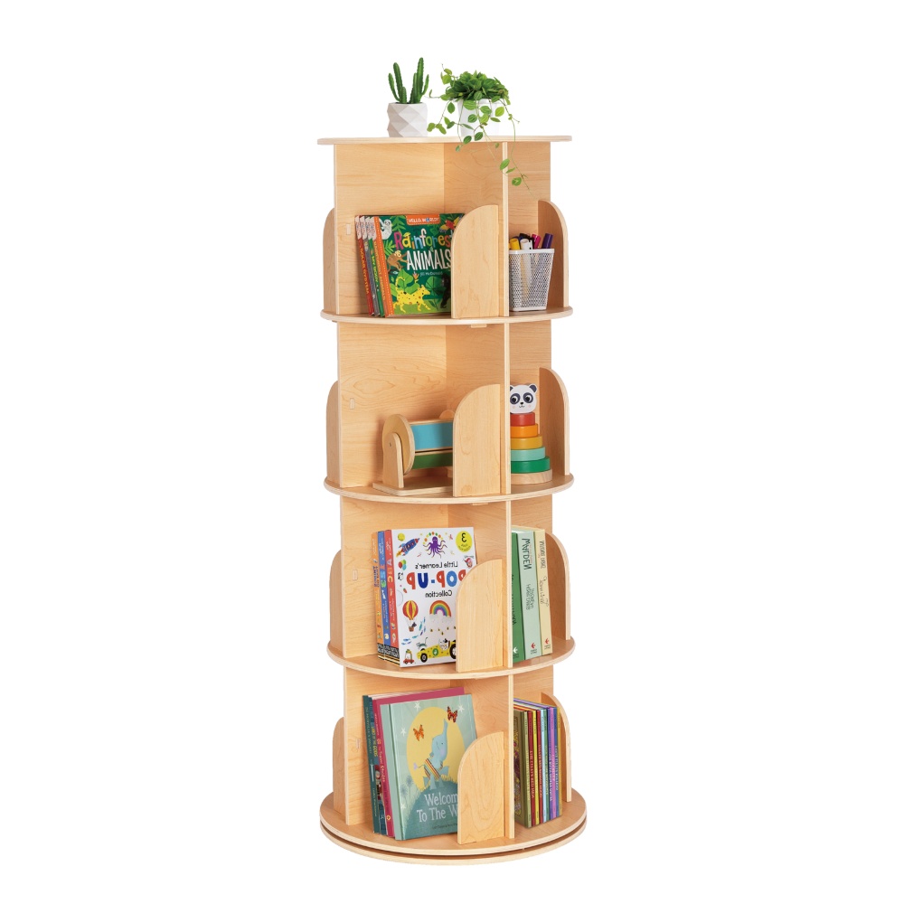 TookyToy - Rotating Bookshelf, Standing Bookcase for Kids Room - Image 5