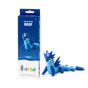 Hey Clay - Modelling Air-Dry Clay with Fun Interactive App - Reef, Series Dragon Island, 3 cans