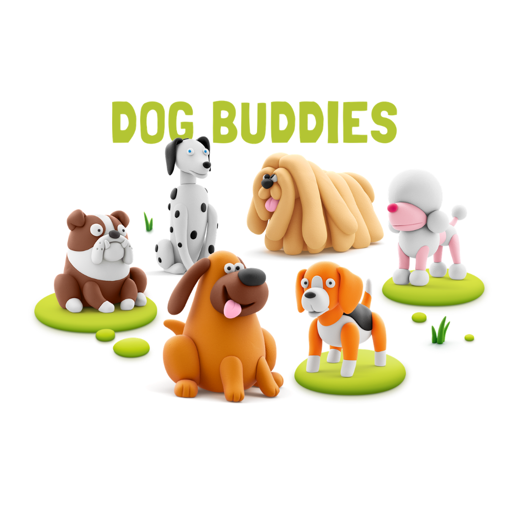 Hey Clay - Modelling Air-Dry Clay with Fun Interactive App - Poodle Poppy, Series Dog Buddies, 3 cans - Image 6
