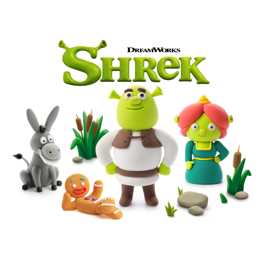 Hey Clay - Modelling Air-Dry Clay with Fun Interactive App - Shrek, Series Shrek, 5 cans - Image 3