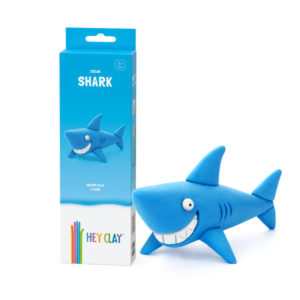Hey Clay - Modelling Air-Dry Clay with Fun Interactive App - Shark, series Ocean, 3 cans