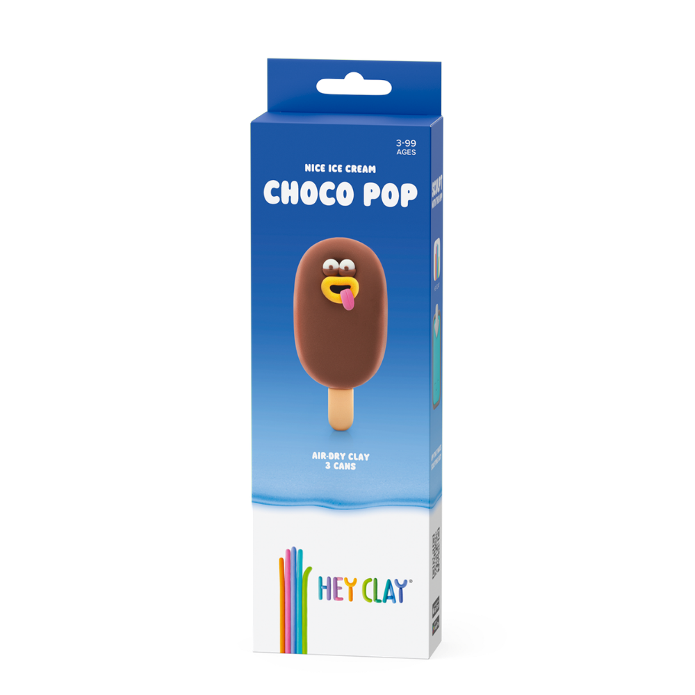 Hey Clay - Modelling Air-Dry Clay with Fun Interactive App - Choco Pop, Series Nice Ice Cream, 3 cans - Image 5