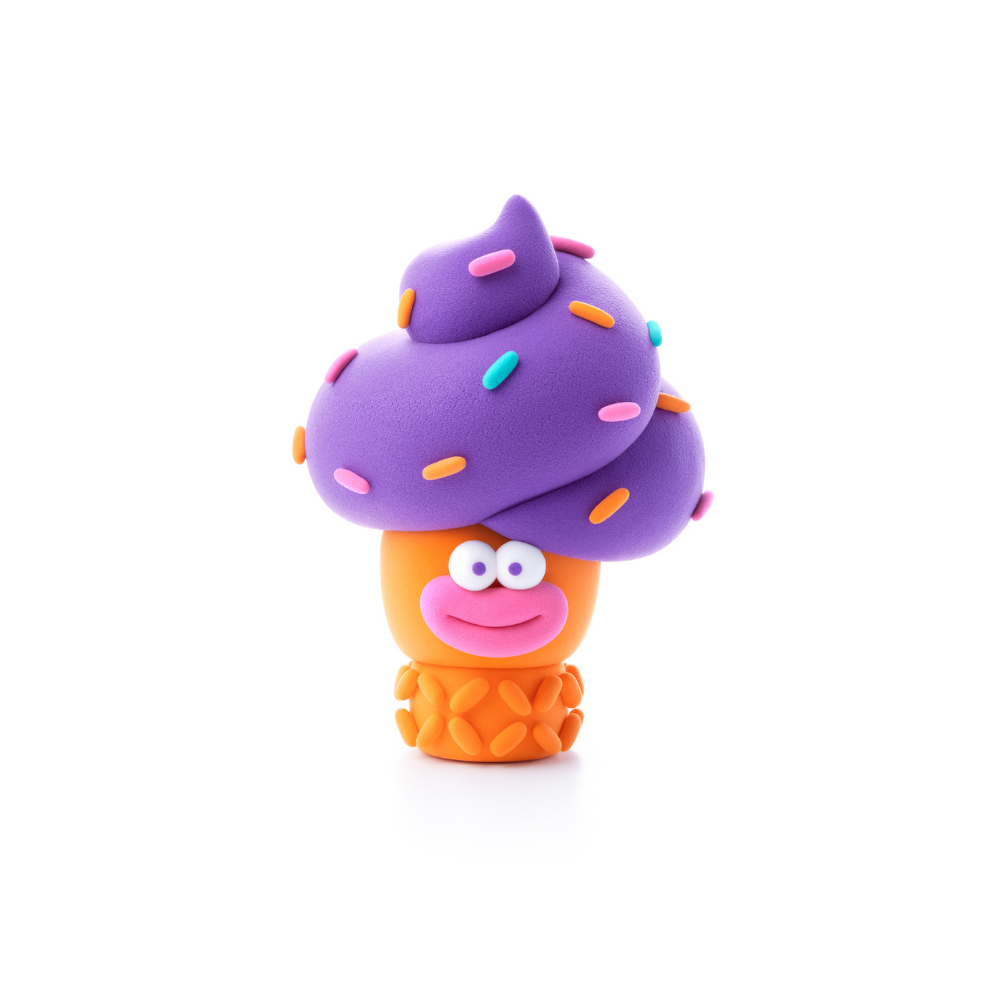 Hey Clay - Modelling Air-Dry Clay with Fun Interactive App - Windy Sprinkle, Series Nice Ice Cream, 3 cans