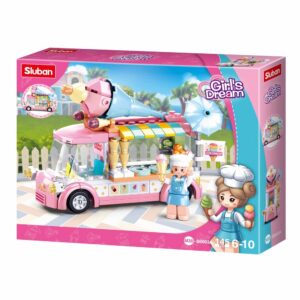 Sluban Building Set: Girls Dream - Ice cream Truck - 145pcs
