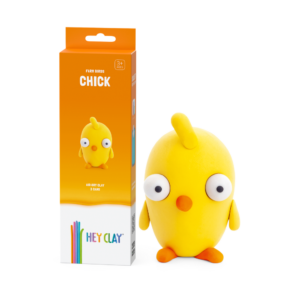 Hey Clay - Modelling Air-Dry Clay with Fun Interactive App - Chick, series Farm Birds, 3 cans