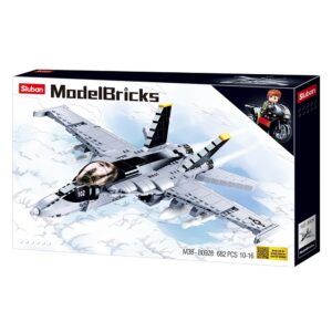 Sluban Building Set: Model Bricks - F/A -18E Super Bumblebee - 682pcs