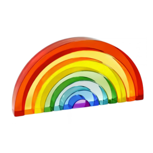 Greenbean - Transparent Rainbow Stacker - Sensory Light Panel Toy - 7pcs