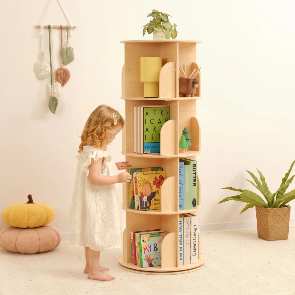 TookyToy - Rotating Bookshelf, Standing Bookcase for Kids Room - Image 3