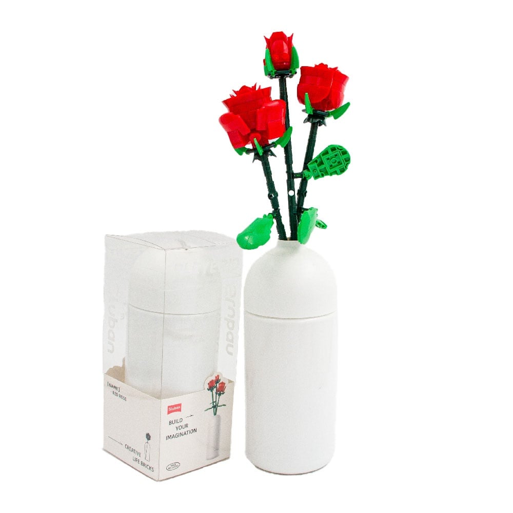 Sluban Building Set: Pleyerid - Flowers - Red Rose - 258pcs