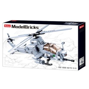 Sluban Building Set: Model Bricks - AH 1Z Attack Helicopter - 482pcs