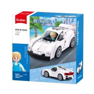 Sluban Building Set: Metropolis - Sports Car (White) - 112pcs