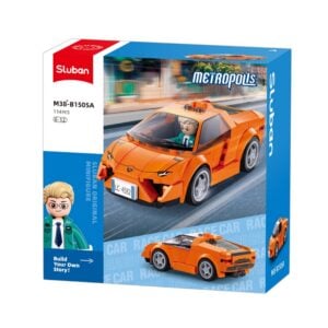 Sluban Building Set: Metropolis - Sports Car (Orange) - 114pcs