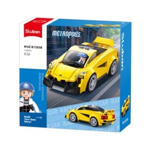 Sluban Building Set: Metropolis - Sports Car with Spoiler (Yellow) - 115pcs