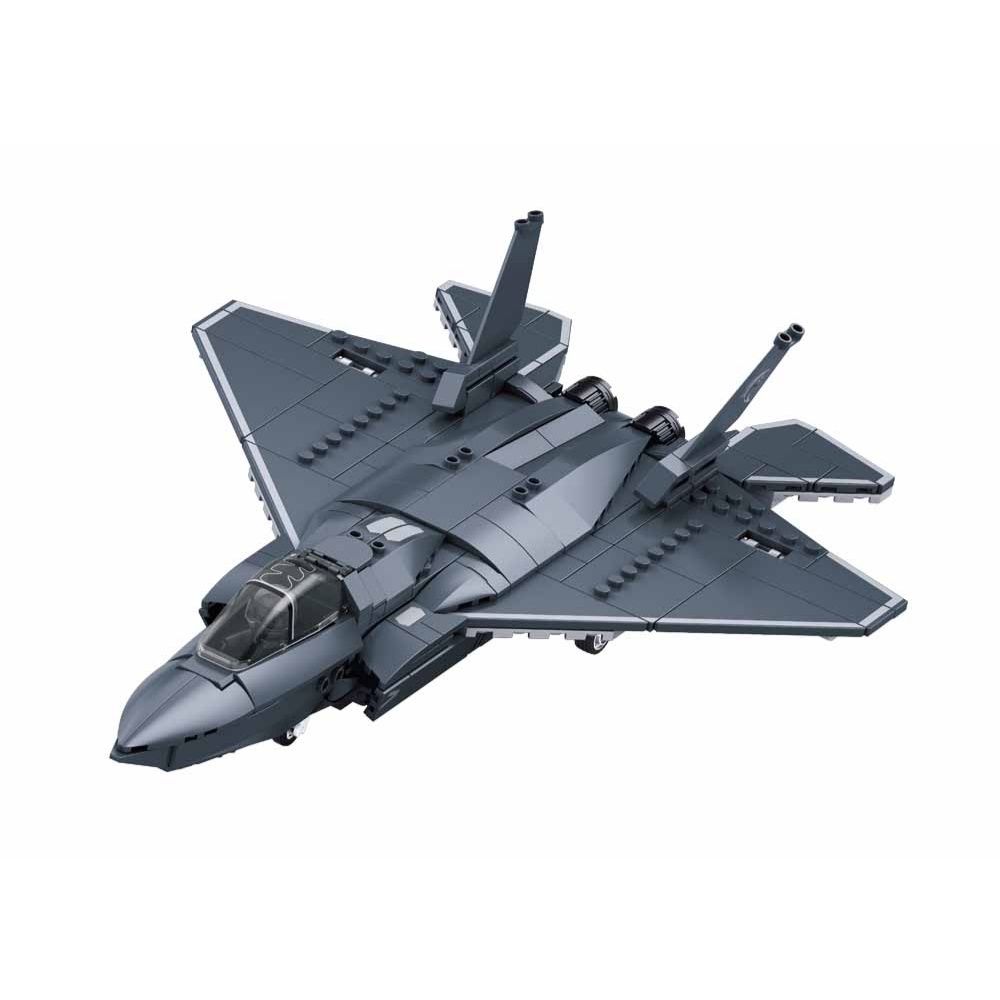 Sluban Building Set: Army - J-35AS Stealth Fighter Jet 1/55 Scale - 335pcs - Image 2