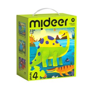 Mideer - 3-in-1 Level Up Puzzle: Level 4 Dinosaurs World