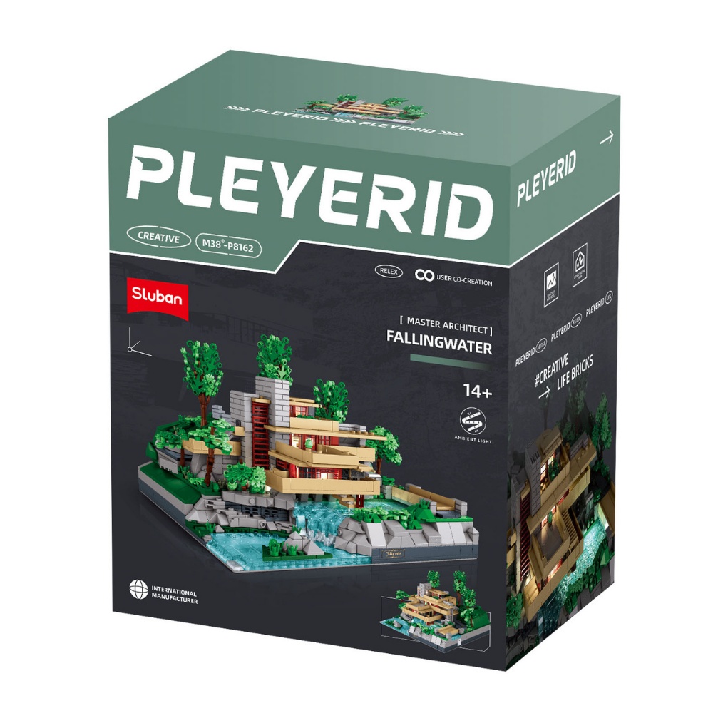 Sluban Building Set: Pleyerid - Master Series - Fallingwater Architecture with LED Lighting - 1,071pcs