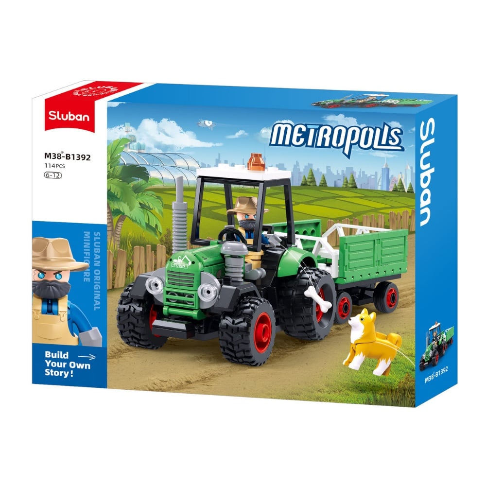 Sluban Building Set: Metropolis - Farm Tractor - 115pcs