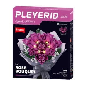 Sluban Building Set: Pleyerid - Rose Bouquet with LED Lighting