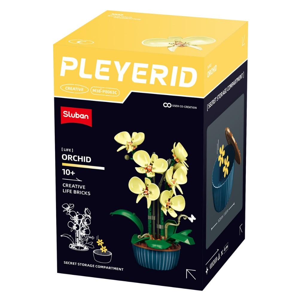 Sluban Building Set: Pleyerid - Yellow Orchid - 211pcs