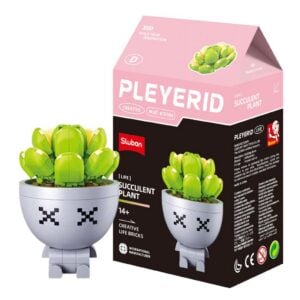 Sluban Building Set: Pleyerid - Succulent Collection - Jade Plant (Grey Pot) - 106pcs