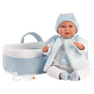 Llorens - Baby Boy Doll with Clothing & Baby Carrier: Mimo - 42cm