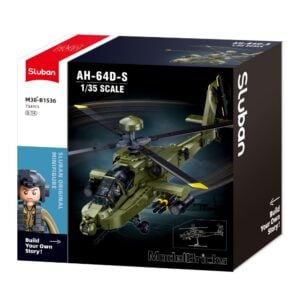 Sluban Building Set: ModelBricks - 1/44 Scale AH-64D Apache Attack Helicopter - 728pcs